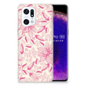 OPPO Find X5 Pro TPU Case Pink Flowers