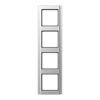 Jung A500 afdekraam 4-voudig aluminium A584L