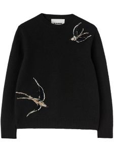 Jil Sander pull à sequins brodés - Noir