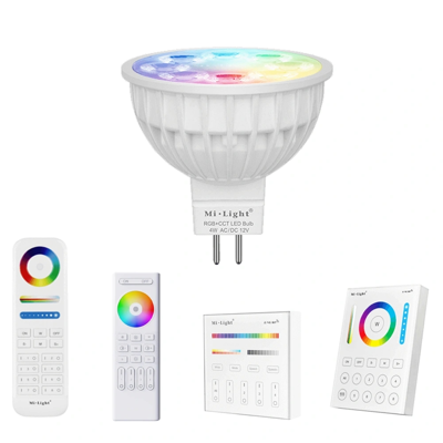RGBWW led spot met afstandsbediening 4w mr16 fitting 1 tot 4 spots