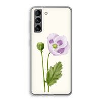 Purple poppy: Samsung Galaxy S21 Transparant Hoesje Purple poppy: Samsung Galaxy S21 Transparant Hoesje