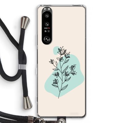Violets are blue: Sony Xperia 1 III Transparant Hoesje met koord