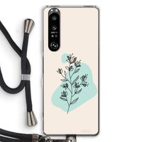 Violets are blue: Sony Xperia 1 III Transparant Hoesje met koord
