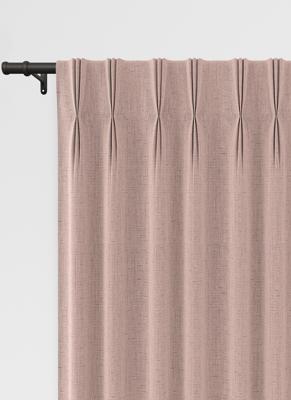 Orkney gordijn - Dusty Pink met Driedubbele plooi