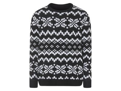 LIVERGY Heren Kersttrui (Zwart, M)
