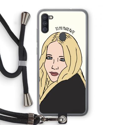 Mary Kate: Samsung Galaxy A11 Transparant Hoesje met koord