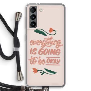 Optimistic flower girl: Samsung Galaxy S21 Transparant Hoesje met koord