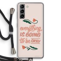 Optimistic flower girl: Samsung Galaxy S21 Transparant Hoesje met koord