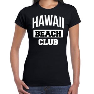 Hawaii beach club zomer t-shirt zwart voor dames