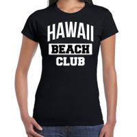 Hawaii beach club zomer t-shirt zwart voor dames