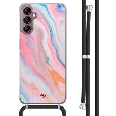Samsung Galaxy A14 hoesje met koord - Pink glam