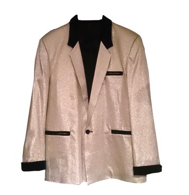 Box Jacket White Gold Lame / Black Velvet-54 (NL) / 28 (UK) | 14% korting Box Jacket White Gold Lame / Black Velvet-54 (NL) / 28 (UK) | 14% korting