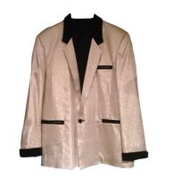 Box Jacket White Gold Lame / Black Velvet-54 (NL) / 28 (UK) | 14% korting