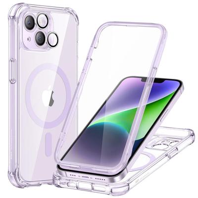 iPhone 14 Armor Tough Case (HaloLock) - Clear Purple