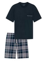 Schiesser - Pyjama Short - Comfort Fit - zwartblauw, Maat:48
