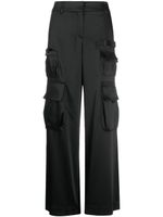 Off-White pantalon en satin à poches cargo - Noir