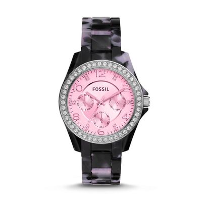 Horlogeband Fossil ES4014 Roestvrij staal (RVS) Zwart 18mm