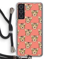 Tijger: Samsung Galaxy S21 FE Transparant Hoesje met koord