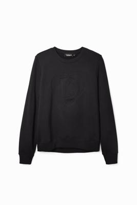 Sweatshirt logo reliëf - BLACK - XXL