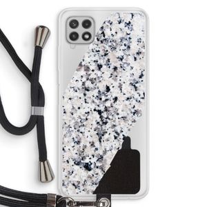 Gespikkelde marmer: Samsung Galaxy A22 4G Transparant Hoesje met koord