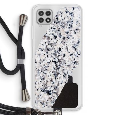 Gespikkelde marmer: Samsung Galaxy A22 4G Transparant Hoesje met koord