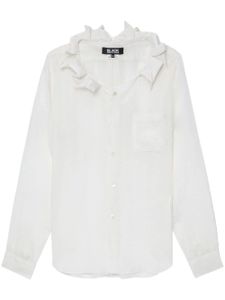 Black Comme Des Garçons chemise à design transparent - Blanc