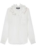 Black Comme Des Garçons chemise à design transparent - Blanc