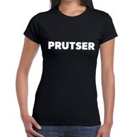 Prutser tekst t-shirt zwart dames