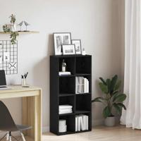 Boekenkast Zwart Eiken 66x30x130 cm Engineered Wood