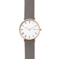 Horlogeband Skagen SKW2674 Leder Grijs 16mm