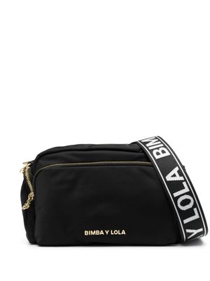 Bimba y Lola sac à bandoulière à plaque logo - Noir