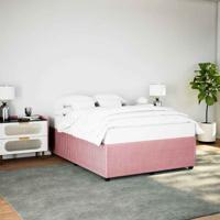 Bedframe fluweel roze 160x200 cm