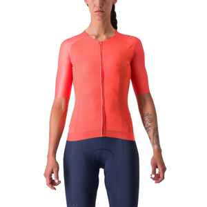 Castelli Aero Pro 7.0 fietsshirt korte mouw roze dames M