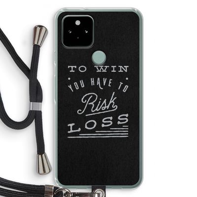 Risk loss: Pixel 5 Transparant Hoesje met koord
