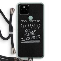 Risk loss: Pixel 5 Transparant Hoesje met koord