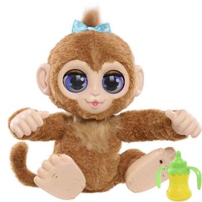 Interactief speelgoed - BONTVRIENDEN - Peanut the Monkey - Ruim 100 reacties, wandelen, balanceren en knuffelen