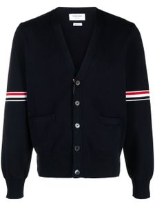 Thom Browne cardigan à détails rayés - Bleu