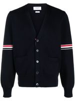 Thom Browne cardigan à détails rayés - Bleu - thumbnail