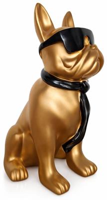 Gouden Hond met Zonnebril - 40 cm