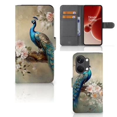Telefoonhoesje | Met pasjeshouder | voor OnePlus Nord 3 Vintage Pauwen