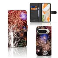 Google Pixel 9 | 9 Pro | Wallet Case | met Pasjes | Vuurwerk