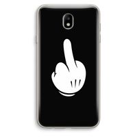 Middle finger black: Samsung Galaxy J7 (2017) Transparant Hoesje Middle finger black: Samsung Galaxy J7 (2017) Transparant Hoesje