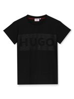 HUGO KIDS t-shirt en coton à logo strassé - Noir - thumbnail