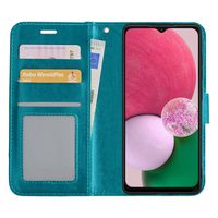 Basey Samsung Galaxy A13 5G Hoesje Book Case Kunstleer Cover Hoes - Turquoise - thumbnail