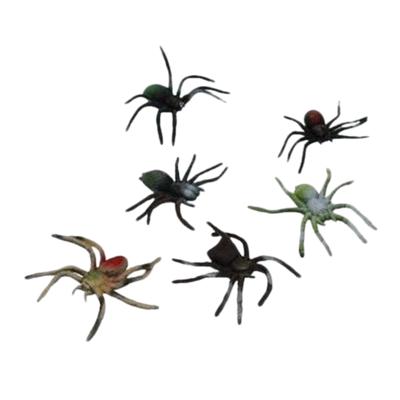 Griezelige spin speelfiguur - 6x - 10 cm - Halloween/Horror decoratie