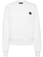 Plein Sport sweat en coton à imprimé graphique - Blanc