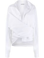 Balenciaga chemise oversize à design cache-cœur - Blanc