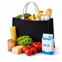 Jute boodschappen strandtas - 1x - zwart - 42 x 36 cm - Strandartikelen beach bags/shoppers