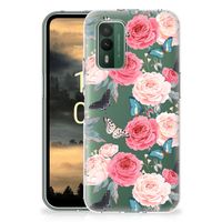 Nokia XR21 TPU Case Butterfly Roses