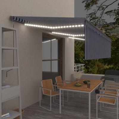 Luifel automatisch rolgordijn LED windsensor 6x3 cm blauw wit